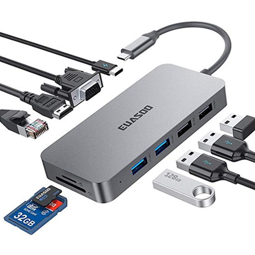 USB-C Hub ve Yerleştirme İstasyonu – Çok Portlu Adaptör