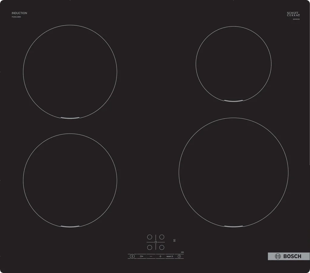 Bosch PUE611BB5E Series 4 Induction Electric Cooker 60cm - Black
