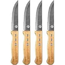 MasterChef 4 Set of Quality Kitchen Knives with Stainless Steel Serrated Blades-525519