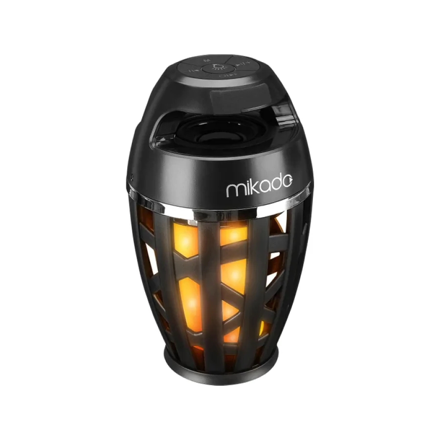 Mikado MD-23BT Shadowy Black Tf Card Supported Bluetooth Flame Light Speaker