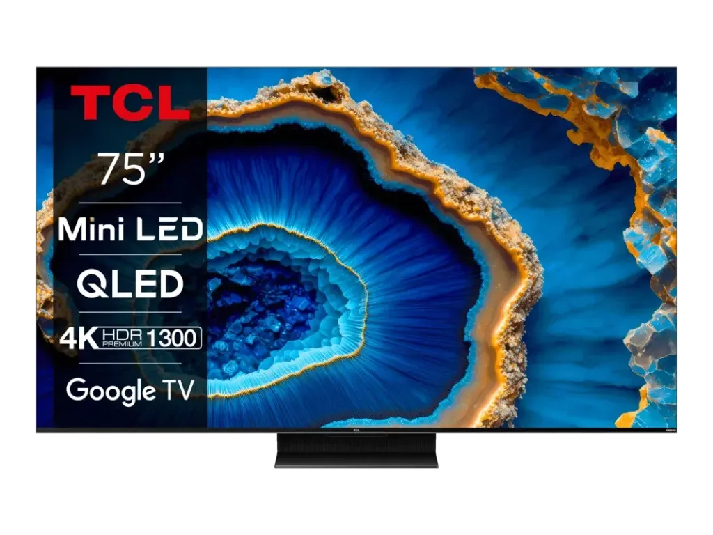 TCL 75C935 4K Ultra HD 75" 190 Screen Google Smart MiniLED TV with Satellite Receiver