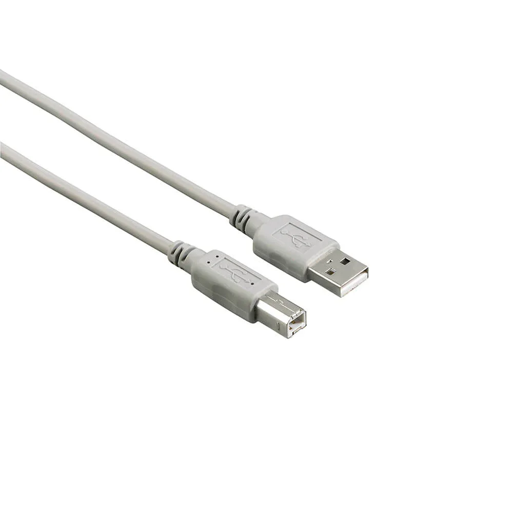 HAMA USB 2.0 A Plug - B Plug 3m USB Cable Grey HM.200901