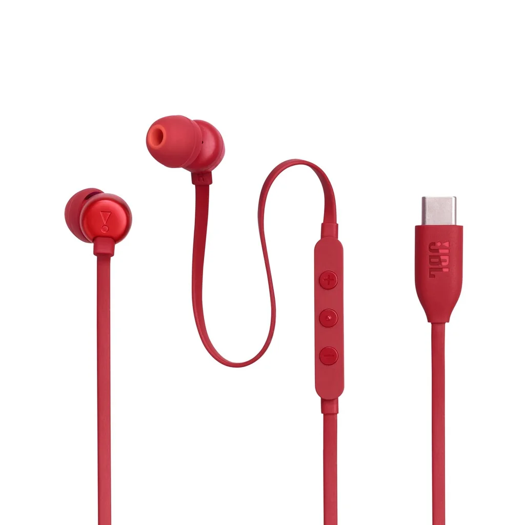 JBL Tune 305C USB-C In-Ear Headphones Red - JB.JBLT305CRED