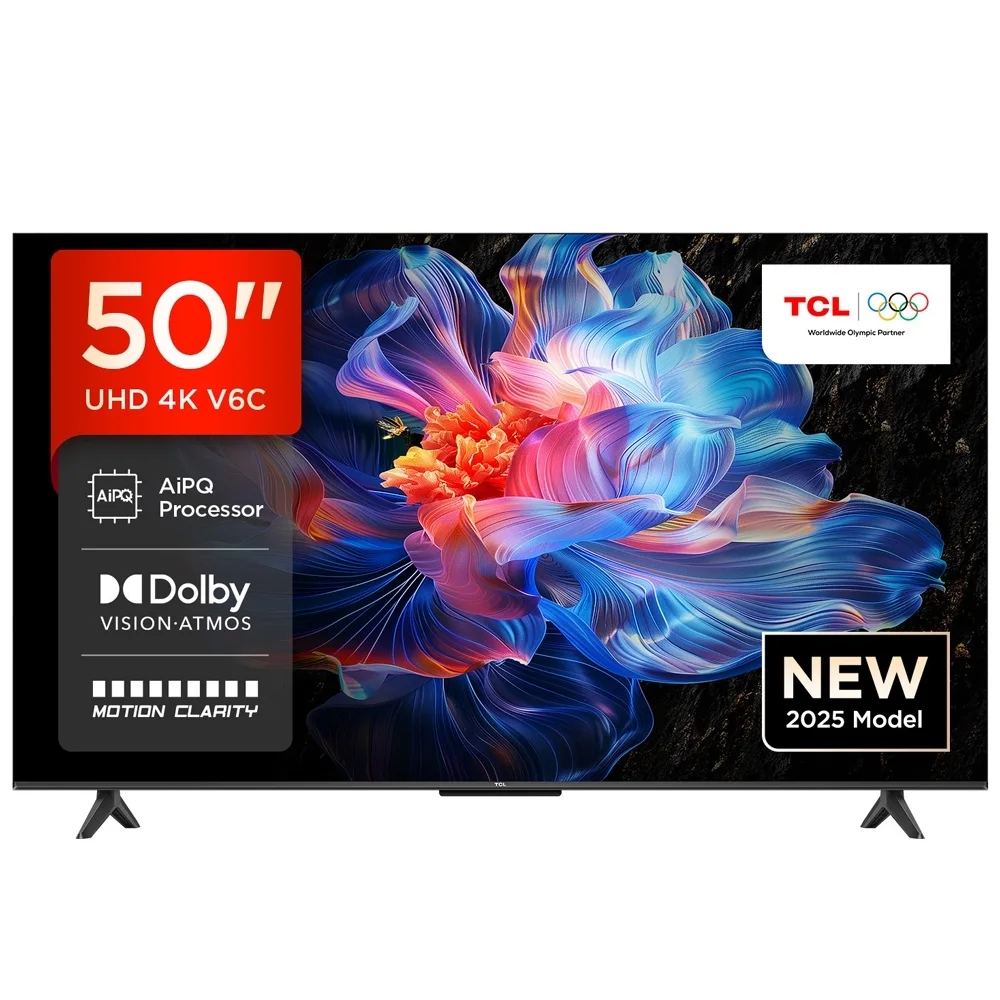 TCL 50" 50V6C 4K Ultra HD, HDR 10+, Google TV