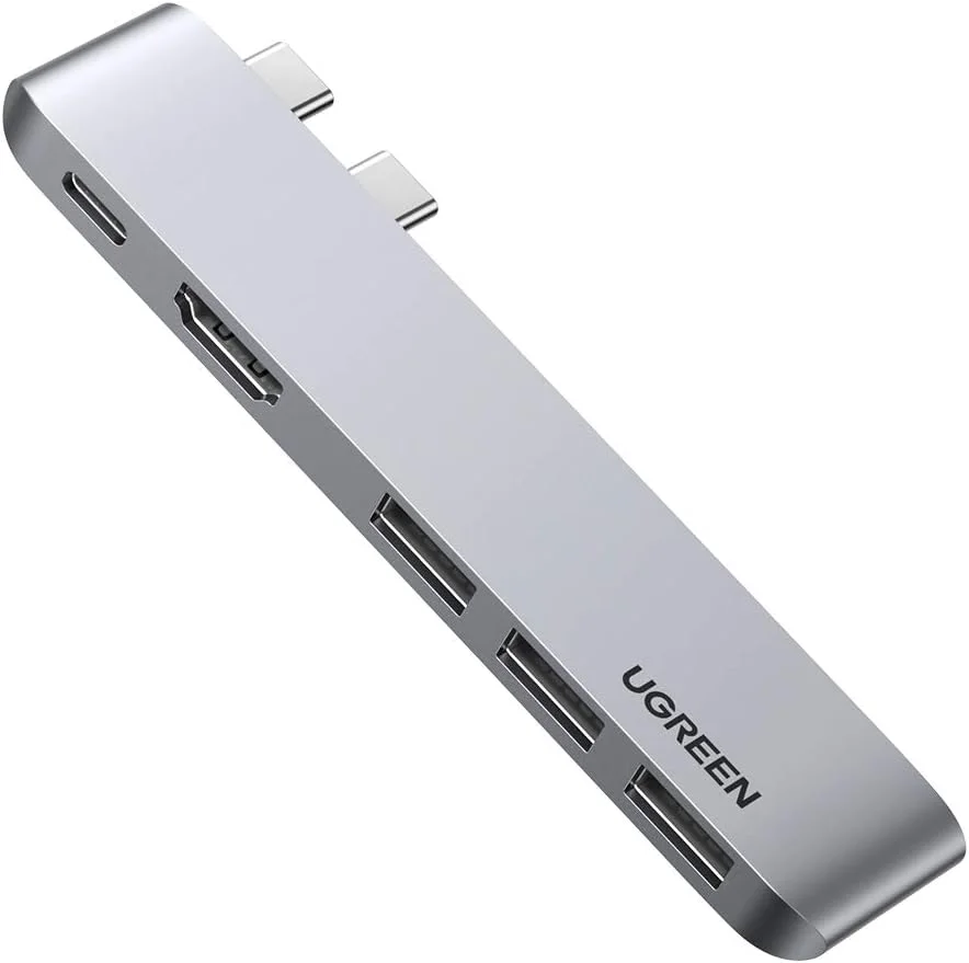 Ugreen 5in2 Hub Dual USB-C to 4K HDMI + USB-A 3.0 x3 + Thunderbolt USB-C 100W (UGN-CM251-60559B)