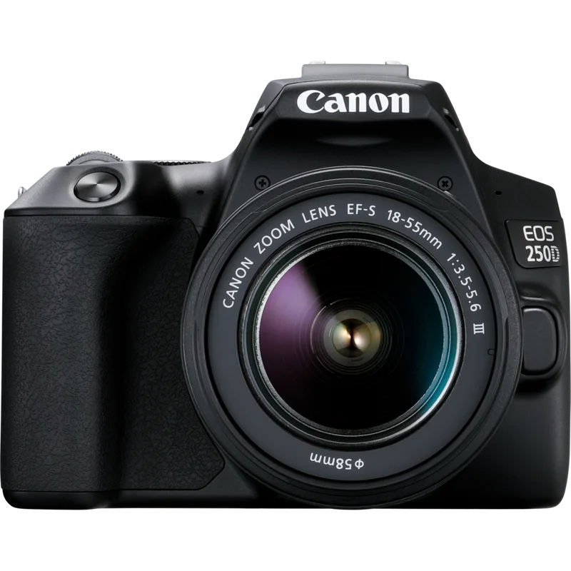 Canon Camera Digital EOS 250D DSLR 24 MP EF-S18-55mm Kit (EOS250D) - Black