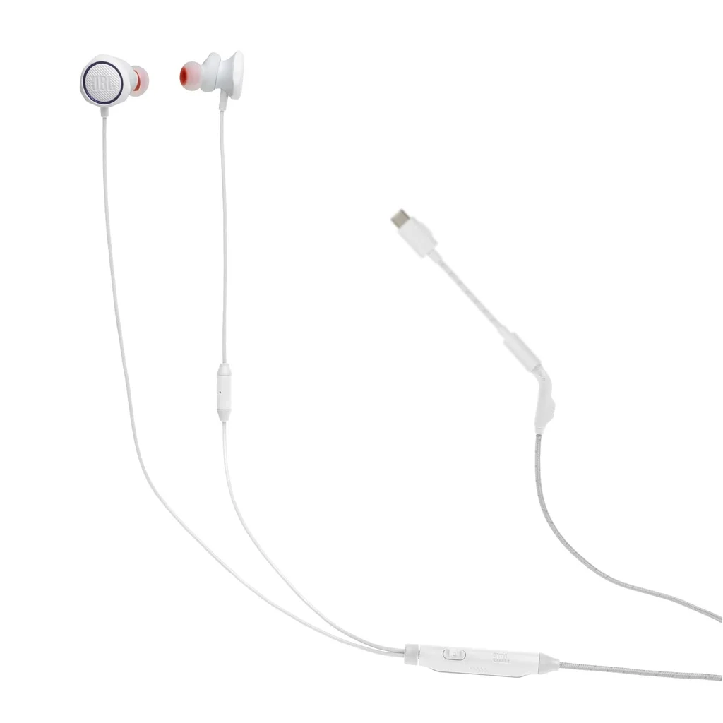 JBL Quantum 50 USB-C Gaming Wired In-Ear Headphones White - JB.JBLQTUM50CWHT