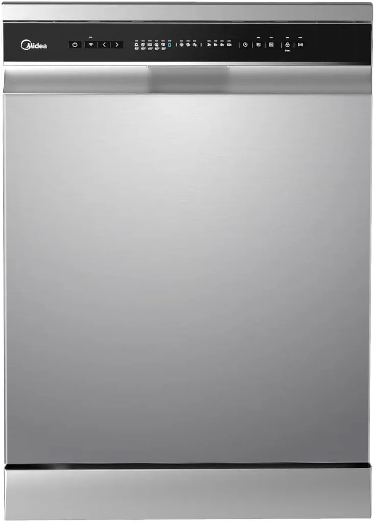Midea 14 Place Settings 8 Programs Dishwasher Silver WQP14-W7633CS