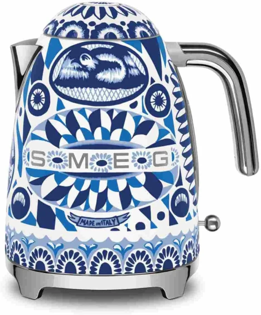 Smeg KLF03DGB Dolce and Gabbana Retro Style Kettle - Blu Mediterraneo