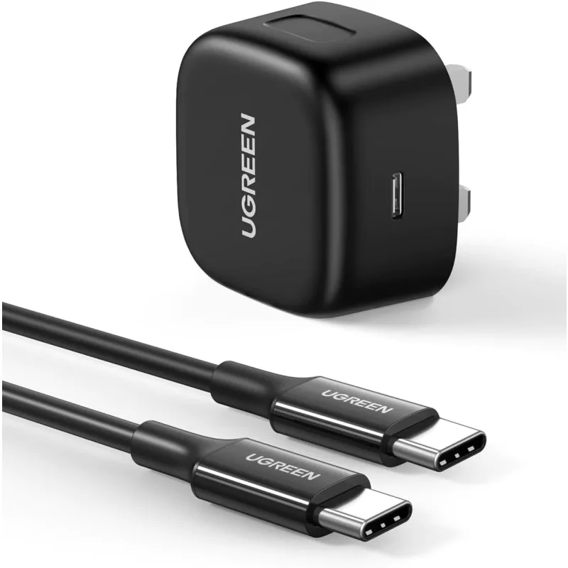 Ugreen 25W Pd Fast Charger With Usb Cable 2M – Black (CD250-50577)