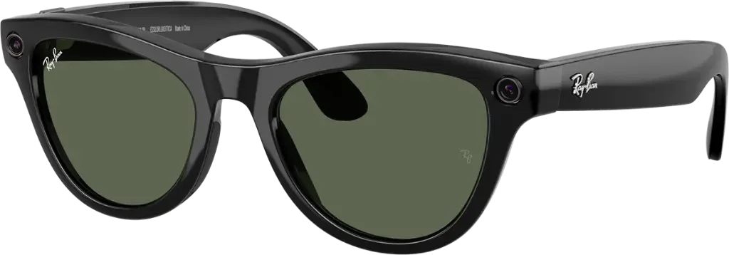 RAY-BAN META SKYLER - GEN 2 Shiny Black G-15 Green S52 RW4014 ( C601/7152 )