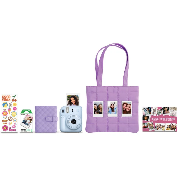 FUJIFILM Instax Mini 12 Holiday Bundle 2025 - Pastel Blue