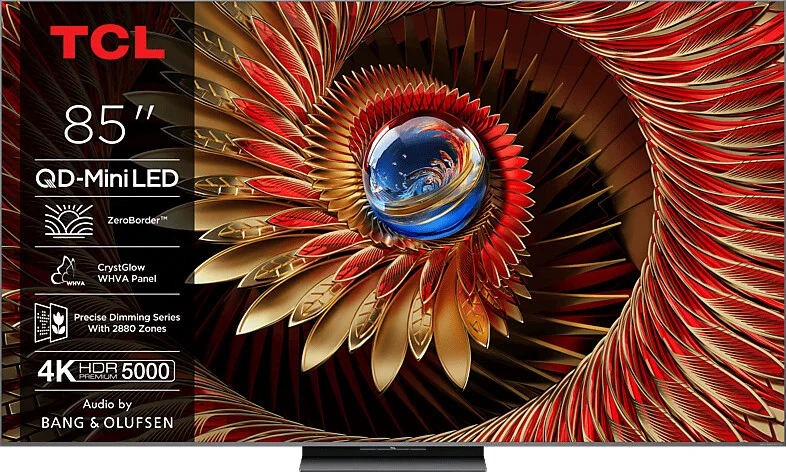 TCL 85C8K 85" Smart 4K QD-Mini LED with Satellite Receiver and Google TV