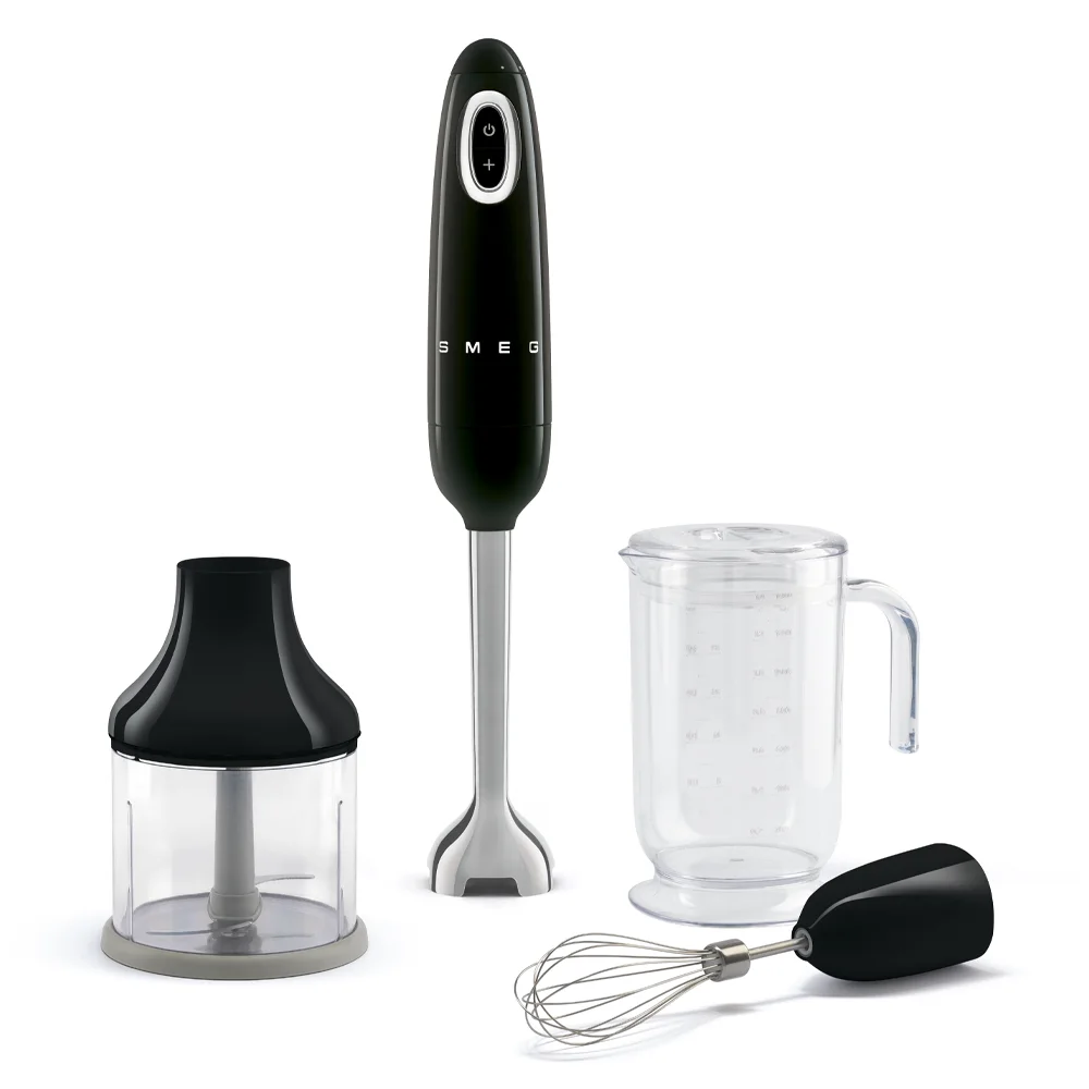 Smeg HBF03BLEU Hand Blender with Accessories - Black